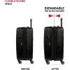 imageSwissGear 8018 Hardside Expandable Luggage with Spinner Wheels Black CarryOn 20InchBlack