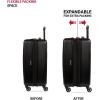imageSwissGear 8018 Hardside Expandable Luggage with Spinner Wheels Black CarryOn 20InchBlack