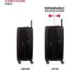 imageSwissGear 8018 Hardside Expandable Luggage with Spinner Wheels Black CarryOn 20InchBlack