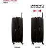 imageSwissGear 8018 Hardside Expandable Luggage with Spinner Wheels Black CarryOn 20InchBlack