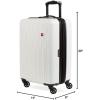 imageSwissGear 8018 Hardside Expandable Luggage with Spinner Wheels Black CarryOn 20InchWhite