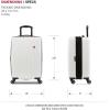 imageSwissGear 8018 Hardside Expandable Luggage with Spinner Wheels Black CarryOn 20InchWhite