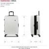 imageSwissGear 8018 Hardside Expandable Luggage with Spinner Wheels Black CarryOn 20InchWhite