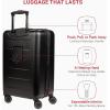 imageSwissGear 8020 Eclipse Hardside Expandable Luggage with Spinner Wheels Powder Blue CarryOn 18InchBlack