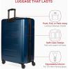 imageSwissGear 8020 Eclipse Hardside Expandable Luggage with Spinner Wheels Powder Blue CarryOn 18InchNavy