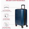 imageSwissGear 8020 Eclipse Hardside Expandable Luggage with Spinner Wheels Powder Blue CarryOn 18InchNavy
