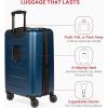 imageSwissGear 8020 Eclipse Hardside Expandable Luggage with Spinner Wheels Powder Blue CarryOn 18InchNavy