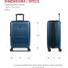 imageSwissGear 8020 Eclipse Hardside Expandable Luggage with Spinner Wheels Powder Blue CarryOn 18InchNavy
