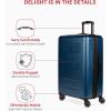 imageSwissGear 8020 Eclipse Hardside Expandable Luggage with Spinner Wheels Powder Blue CarryOn 18InchNavy