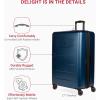 imageSwissGear 8020 Eclipse Hardside Expandable Luggage with Spinner Wheels Powder Blue CarryOn 18InchNavy