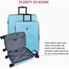 imageSwissGear 8020 Eclipse Hardside Expandable Luggage with Spinner Wheels Powder Blue CarryOn 18InchPowder Blue
