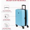 imageSwissGear 8020 Eclipse Hardside Expandable Luggage with Spinner Wheels Powder Blue CarryOn 18InchPowder Blue