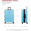 imageSwissGear 8020 Eclipse Hardside Expandable Luggage with Spinner Wheels Powder Blue CarryOn 18InchPowder Blue