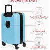 imageSwissGear 8020 Eclipse Hardside Expandable Luggage with Spinner Wheels Powder Blue CarryOn 18InchPowder Blue