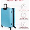 imageSwissGear 8020 Eclipse Hardside Expandable Luggage with Spinner Wheels Powder Blue CarryOn 18InchPowder Blue