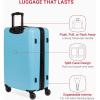 imageSwissGear 8020 Eclipse Hardside Expandable Luggage with Spinner Wheels Powder Blue CarryOn 18InchPowder Blue