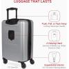 imageSwissGear 8020 Eclipse Hardside Expandable Luggage with Spinner Wheels Powder Blue CarryOn 18InchUltimate Grey