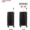 imageSwissGear 8090 Hardside Expandable Luggage with Spinner Wheels Black CheckedLarge 28InchBlack