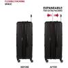 imageSwissGear 8090 Hardside Expandable Luggage with Spinner Wheels Black CheckedLarge 28InchBlack