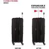 imageSwissGear 8090 Hardside Expandable Luggage with Spinner Wheels Black CheckedLarge 28InchBlack