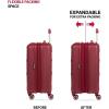 imageSwissGear 8090 Hardside Expandable Luggage with Spinner Wheels Black CheckedLarge 28InchBurgundy