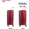 imageSwissGear 8090 Hardside Expandable Luggage with Spinner Wheels Black CheckedLarge 28InchBurgundy