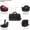 imageSwissGear Apex Duffle Bag for Travel and Gym with BungeeCord SystemBlack Dobby