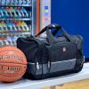 imageSwissGear Apex Duffle Bag for Travel and Gym with BungeeCord SystemBlack Dobby