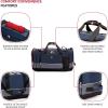 imageSwissGear Apex Duffle Bag for Travel and Gym with BungeeCord SystemBlueGrey