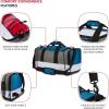 imageSwissGear Apex Duffle Bag for Travel and Gym with BungeeCord SystemGreyBlueWhite