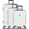 imageSwissGear Duet Hardside Expandable Luggage with Spinner Wheels Light BlueNavy 3Piece Set 192428GreyBlack