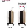 imageSwissGear Duet Hardside Expandable Luggage with Spinner Wheels Light BlueNavy 3Piece Set 192428IvoryTaupe