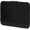imageSwissGear Padded Zippered Laptop Sleeve MicroTwill Laptop Case with Zippered Front Compartment ampamp Fleece LiningBallistic Black