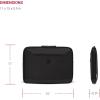 imageSwissGear Padded Zippered Laptop Sleeve MicroTwill Laptop Case with Zippered Front Compartment ampamp Fleece LiningBallistic Black