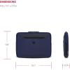 imageSwissGear Padded Zippered Laptop Sleeve MicroTwill Laptop Case with Zippered Front Compartment ampamp Fleece LiningBallistic Navy Blue