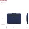 imageSwissGear Padded Zippered Laptop Sleeve MicroTwill Laptop Case with Zippered Front Compartment ampamp Fleece LiningBallistic Navy Blue