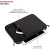 imageSwissGear Padded Zippered Laptop Sleeve MicroTwill Laptop Case with Zippered Front Compartment ampamp Fleece LiningBlack