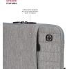 imageSwissGear Padded Zippered Laptop Sleeve MicroTwill Laptop Case with Zippered Front Compartment ampamp Fleece LiningLight Gray Heather
