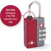imageSwissGear TSAApproved Travel Sentry Combination Luggage Lock with Resettable Combo and Inspection Indicator Red One SizeRed