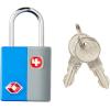 imageSwissGear TSAApproved Travel Sentry Luggage Locks  Set of 2 Mini Locks with 2 Keys Blue One Size