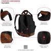 imageSwissGear Tool Bag Backpack Fits Up to 17Inch Laptop Work Pack PRO BlackBrown CanvasBlackBrown Canvas