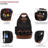 imageSwissGear Tool Bag Backpack Fits Up to 17Inch Laptop Work Pack PRO BlackBrown CanvasBlackBrown Canvas