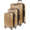 imageSwissGear 7272 Energie Expandable Hardside Luggage with Spinner Wheels and TSA Lock Gold CheckedLarge 27InchGold