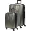 imageSwissGear 7272 Energie Expandable Hardside Luggage with Spinner Wheels and TSA Lock Gold CheckedLarge 27InchGunmetal