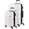 imageSwissGear 7272 Energie Expandable Hardside Luggage with Spinner Wheels and TSA Lock Gold CheckedLarge 27InchWhite