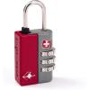 imageSwissGear TSAApproved Travel Sentry Combination Luggage Lock with Resettable Combo and Inspection Indicator Red One SizeRed