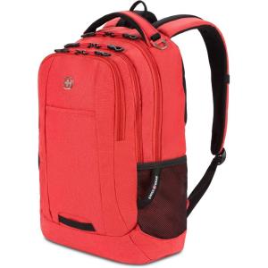 imageSwissGear 5505 Cecil 16 Laptop Backpack Black CanvasBrown  Daily Laptop Bag with Gear Attachment Options  Multiple Organizer Pockets ampamp Padded Shoulder StrapsDark Orange