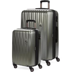 imageSwissGear 7272 Energie Expandable Hardside Luggage with Spinner Wheels and TSA Lock Gold CheckedLarge 27InchGunmetal