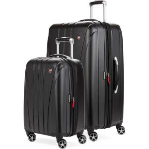 imageSwissGear 7585 Hardside Expandable Luggage with Spinner Wheels Black CarryOn 19InchBlack