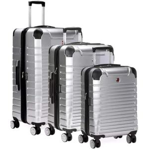 imageSwissGear 7782 Hardside Expandable Luggage with Spinner Wheels Silver CarryOn 20InchSilver